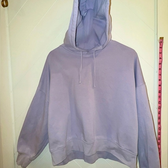 Stanley Stella Tops - Stanley Stella Nora crop lavender Pullover Hoodie Medium cropped organic premium